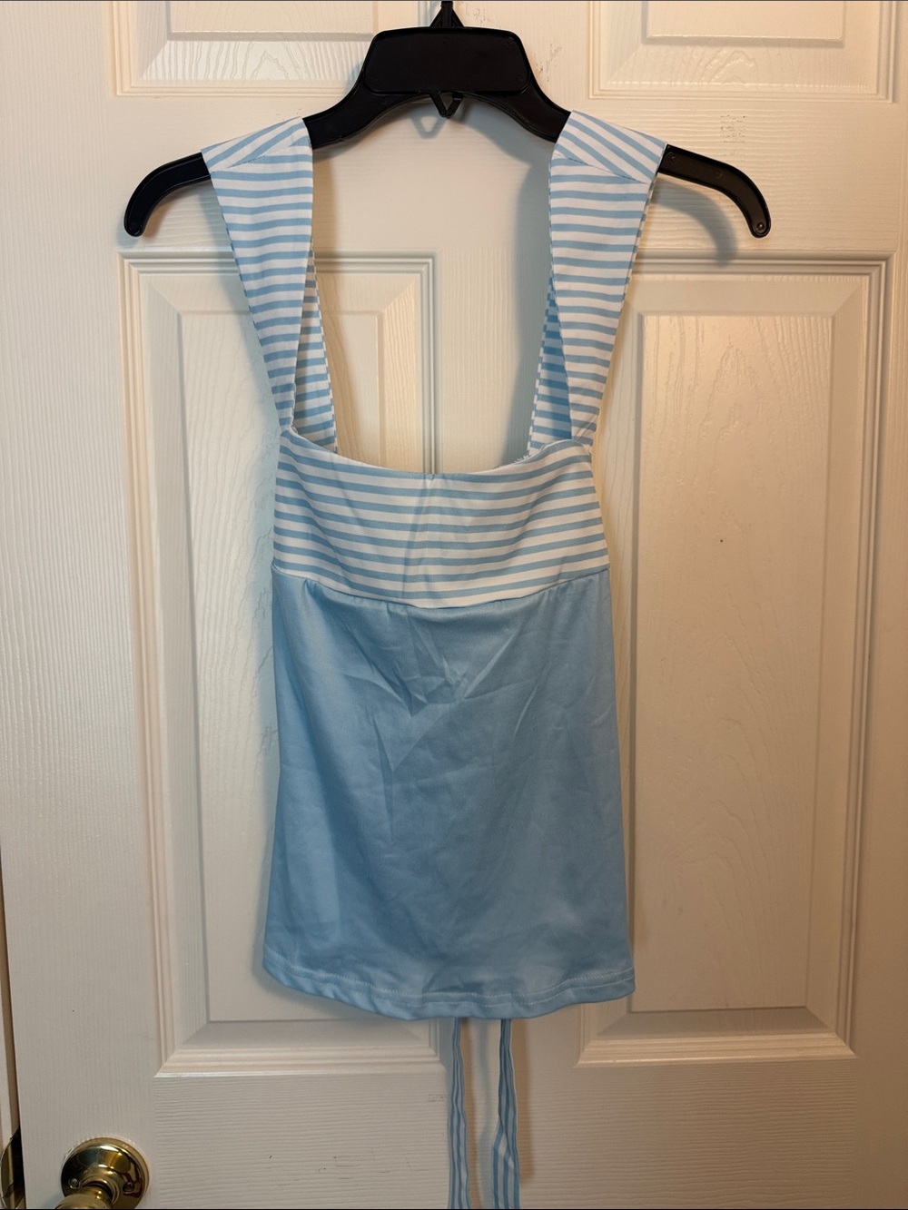 SHEIN Light Blue Striped Tank Top